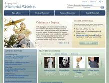 Tablet Screenshot of memorialwebsites.legacy.com